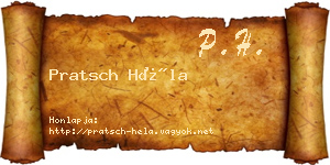 Pratsch Héla névjegykártya